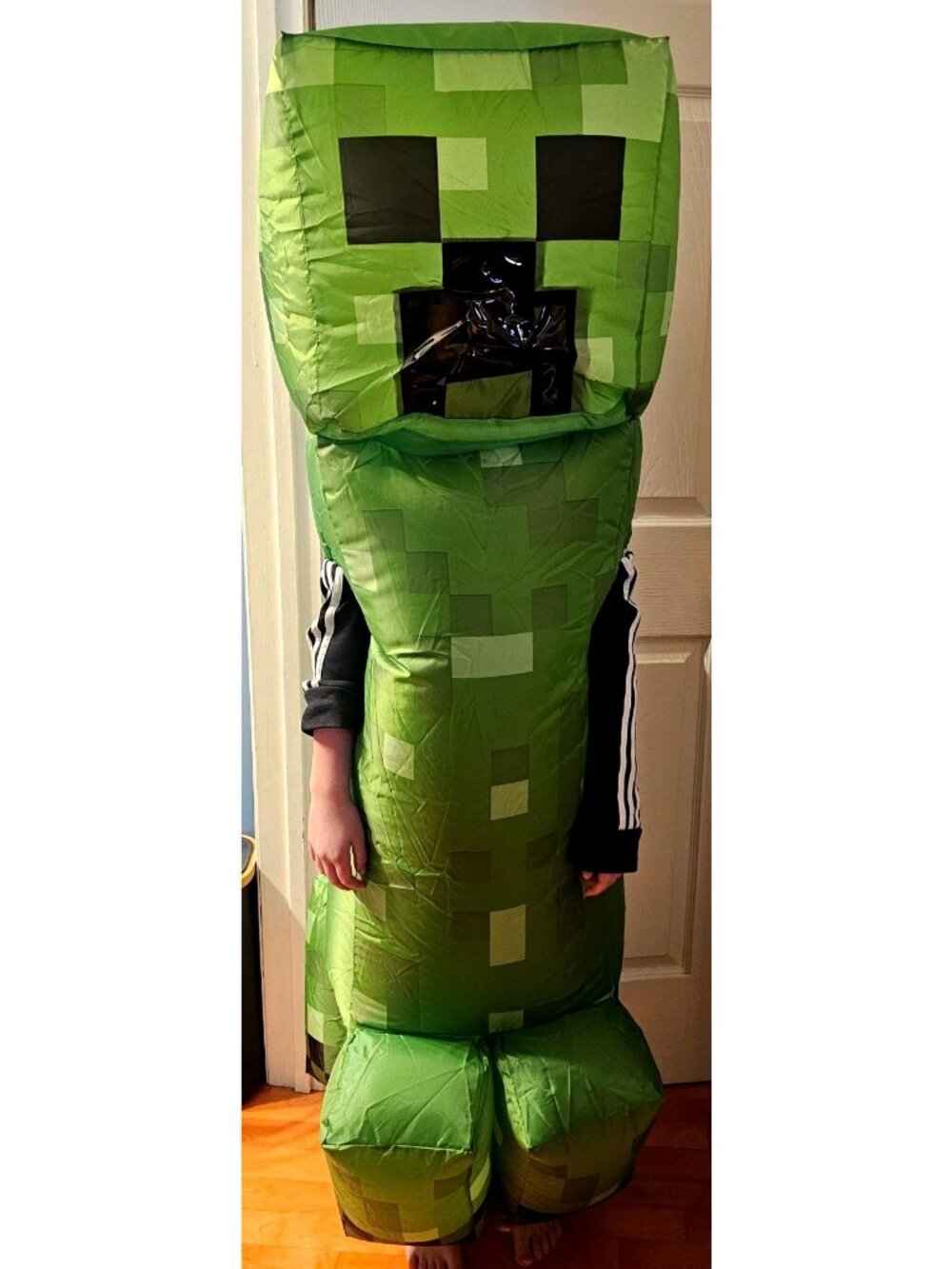 Minecraft Creeper Inflatable Kid Costume Blow Up Gaming Halloween Boys Game Toy